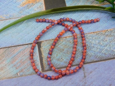 AFRICAN TRADE BEADS ROCK STONE LAPIDARY SPECIMEN