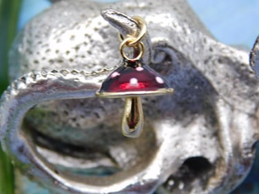 MUSHROOM PENDANT ROCK STONE LAPIDARY SPECIMEN