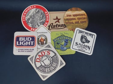 MIXED ADVERTISING COASTERS VINTAGE ANTIQUE
