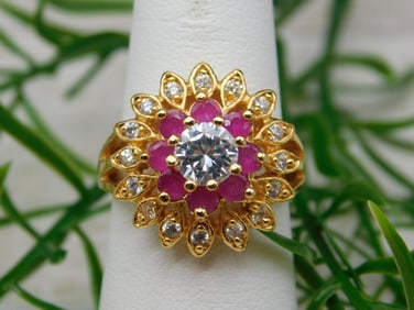 GENUINE STONE RING SIZE 6