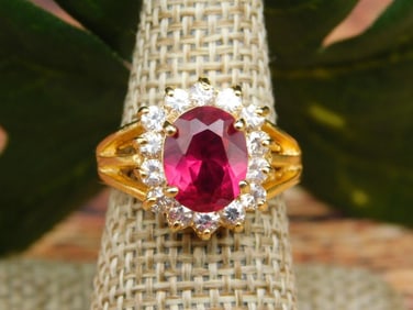 GENUINE STONE RING SIZE 6