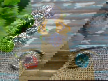 STONE RINGS ROCK STONE LAPIDARY SPECIMEN