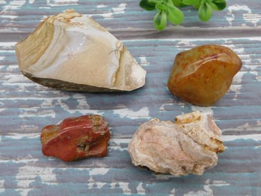 MIXED ROUGH LOT ROCK STONE LAPIDARY SPECIMEN