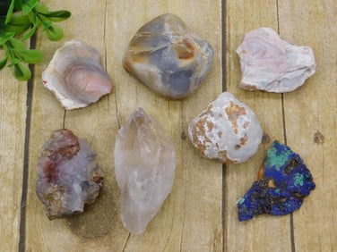 MIXED ROUGH LOT ROCK STONE LAPIDARY SPECIMEN