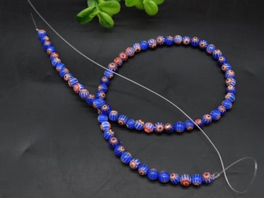 AFRICAN TRADE BEADS ROCK STONE LAPIDARY SPECIMEN