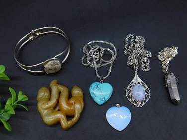 MIXED JEWELRY LOT ROCK STONE LAPIDARY SPECIMEN