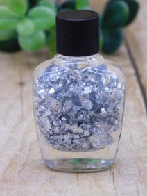 SILVER FLAKES IN BOTTLE ROCK STONE LAPIDARY SPECIMEN