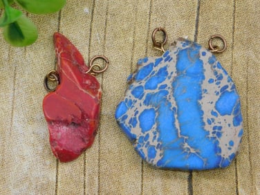 IMPRESSION JASPER PENDANTS ROCK STONE LAPIDARY SPECIMEN