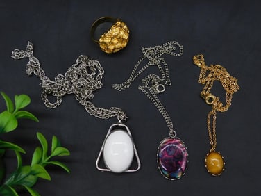 MIXED JEWELRY LOT ROCK STONE LAPIDARY SPECIMEN