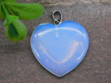 OPALITE HEART PENDANT ROCK STONE LAPIDARY SPECIMEN