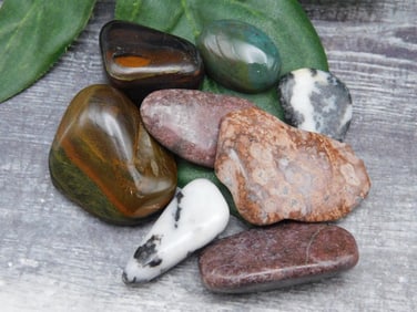 MIXED AGATE LOT ROCK STONE LAPIDARY SPECIMEN