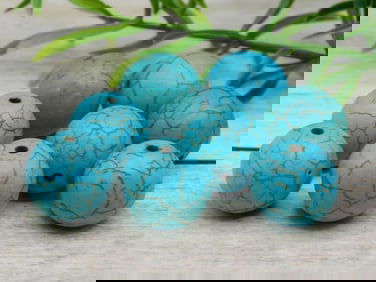 TURQUENITE BEADS ROCK STONE LAPIDARY SPECIMEN