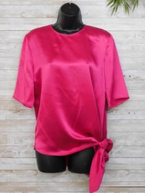 PINK BLOUSE WITH SIDE TIE VINTAGE CLOTHING