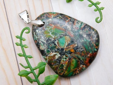 MIXED STONE PENDANT ROCK STONE LAPIDARY SPECIMEN