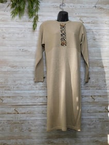 RICH AND LEVY TAN DRESS SIZE SMALL VINTAGE CLOTHING