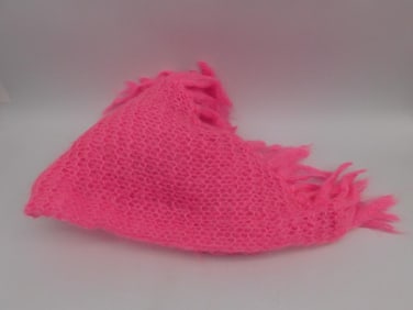 PINK KNIT SCARF VINTAGE CLOTHING