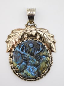 LABRADORITE PENDANT ROCK STONE LAPIDARY SPECIMEN