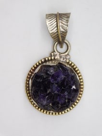 AMETHYST PENDANT ROCK STONE LAPIDARY SPECIMEN