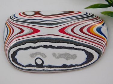 KENWORTH FORDITE MOTOR CITY AGATE CABOCHON ROCK STONE LAPIDARY SPECIMEN