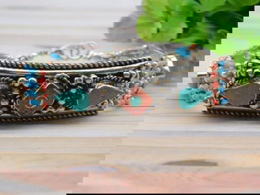 CARNELIAN AND TURQUOISE BRACELET ROCK STONE LAPIDARY SPECIMEN