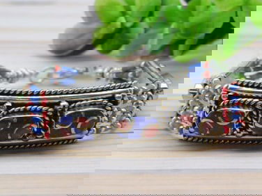 LAPIS AND CARNELIAN BRACELET ROCK STONE LAPIDARY SPECIMEN