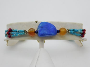 MIXED STONE BRACELET ROCK STONE LAPIDARY SPECIMEN