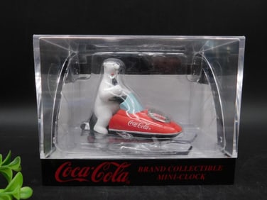 COCA-COLA POLAR BEAR MINI CLOCK ADVERTISING DECOR