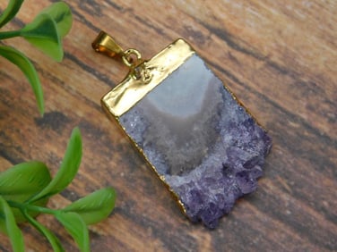 STALACTITE AMETHYST PENDANT ROCK STONE LAPIDARY SPECIMEN