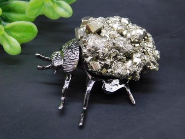 PYRITE SCARAB ROCK STONE LAPIDARY SPECIMEN