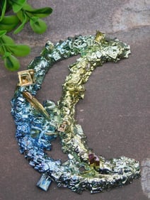 BISMUTH CRESCENT MOON ROCK STONE LAPIDARY SPECIMEN