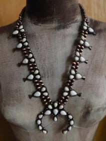 COSTUME JEWELRY SQUASH BLOSSOM NECKLACE