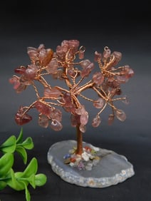 MIXED STONE TREE ROCK STONE LAPIDARY SPECIMEN