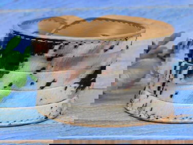 COW HIDE SNAP BRACELET