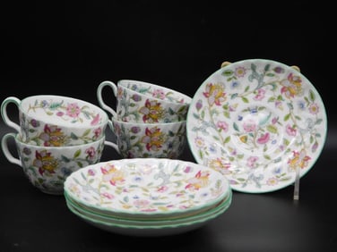 HADDON HALL MINTON BONE CHINA ENGLISH DISHES VINTAGE ANTIQUE
