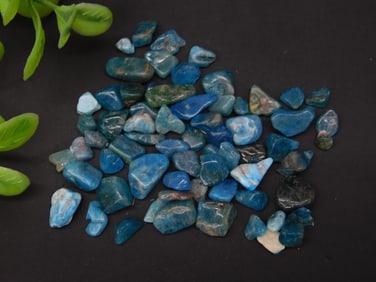 BLUE APATITE CHIPS ROCK STONE LAPIDARY SPECIMEN