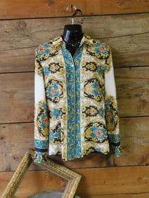 Boston Proper Women's Printed Blouse, Size 8