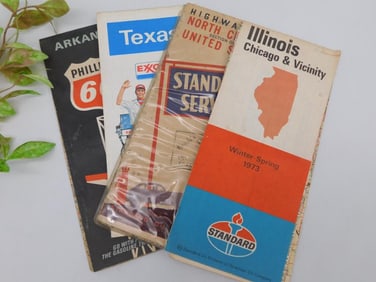 Lot of Vintage Travel Road Maps from the 1970s