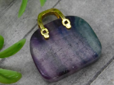 FLUORITE PURSE ROCK STONE LAPIDARY SPECIMEN