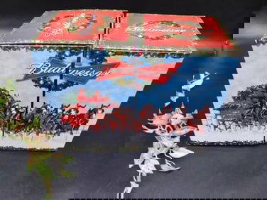 Pair of Budweiser Holiday Collector Steins in Boxes