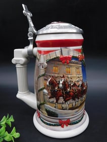 2001 Budweiser Holiday Stein W/Box
