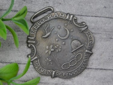 Rebekah WATCH FOB VINTAGE ANTIQUE