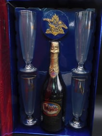 Budweiser Gift Set With Glasses and Bottle Stopper