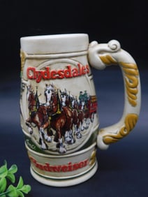 1983 Budweiser Clydesdales Ceramic Christmas Stein, 4th in Series