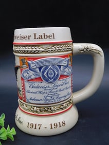 Budweiser Evolution Label Commemorative Stein, 1999 Edition