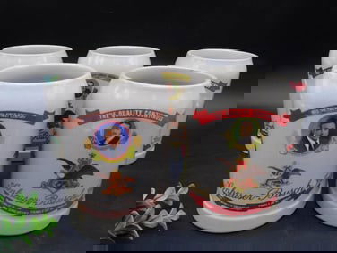 Set of 5 Anheuser-Busch Presidential Series Steins