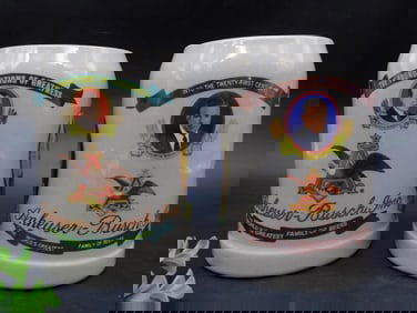 Pair of Anheuser-Busch Limited Edition Beer Steins