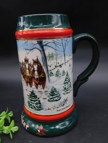 Budweiser Holiday Collector Series Beer Stein