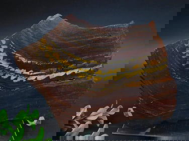 Tiger Iron Specimen - 359 Grams ROCK STONE LAPIDARY SPECIMEN