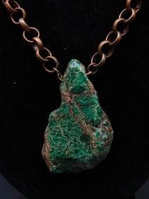 IMPRESSION JASPER PENDANT ON CHAIN NECKLACE