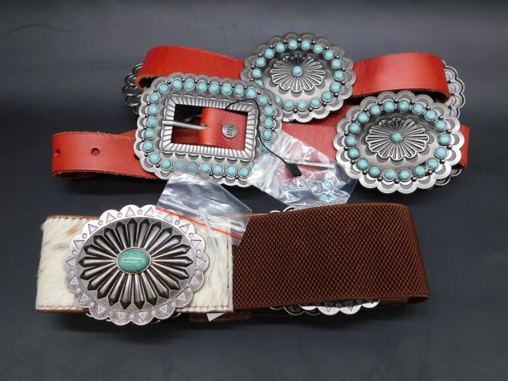 CONCHO BELTS SIZE M AND L: CONCHO BELTS SIZE M AND L